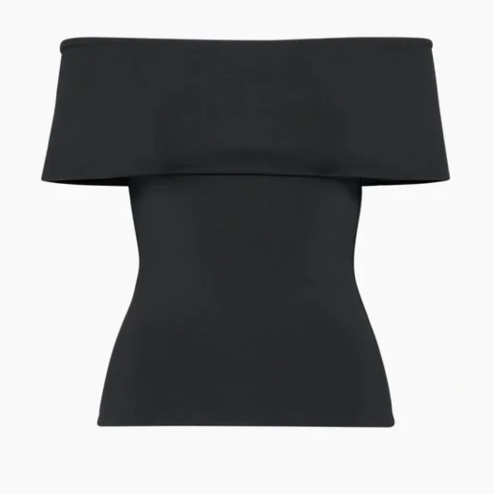 NWOT Aritzia Contour Sleeveless Off-Shoulder Hip Top- black- SIZE SMALL